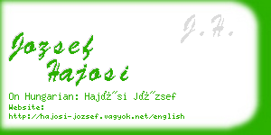 jozsef hajosi business card